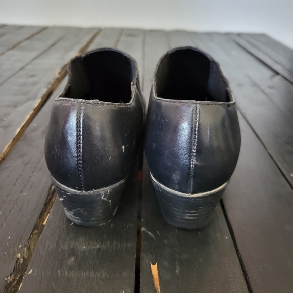 Faded Glory Vintage Black Low Top Booties Pointed Toe Lynette Women's 6 Western - Picture 7 of 10